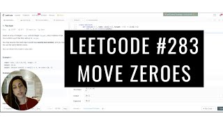 MOVE ZEROES problem - Leetcode #283 - Python