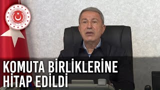 Bakan Akar, Pençe-Şimşek ve Pençe-Yıldırım Operasyonlarına Katılan Birlik Komutanlarına Hitap Etti