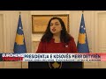 presidentja e kosovës merr detyrën osmani serbia kreu krime të mos barazohet viktima me agresorin