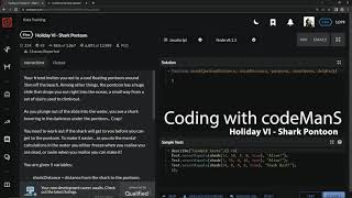Codewars 8 kyu Holiday VI - Shark Pontoon Javascript
