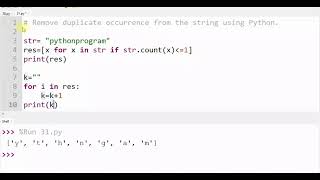 Remove duplicate occurrence from the string using Python