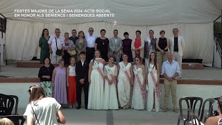 Festes Majors de la Sénia 2024: Acte social en honor als Seniencs i Senienques Absents