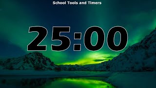 25 Minute Timer with Relaxing Music - Northern Lights