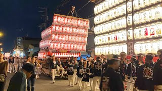 岸和田だんじり祭 最終日 夜灯入れ曳行 中之濱町 2022/9/18 強烈なお祭り人発見！