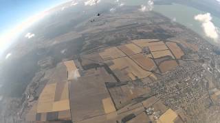 Jumping after Iulia's tandem at Kiliti Skydive Balaton