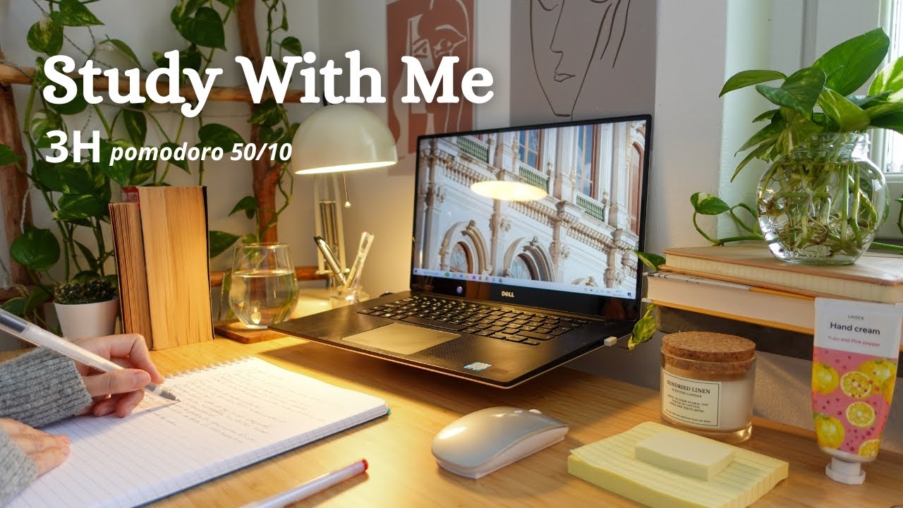 рџќѓ 3 Hour Study With Me Ambient Ver Pomodoro 50 10 Youtube
