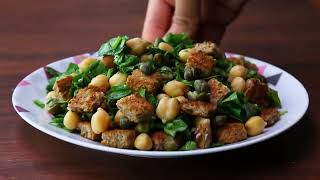 3 Minute Caper Chickpea Salad and Eggplant Parmesan Recipes!