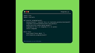 Python NLTK - Generate basic Anagrams
