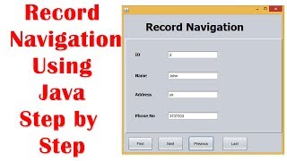 Record Navigation Using Java Mysql Step by Step