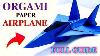 Flying Origami Paper Airplane ✈️ (F-15) that fly Fast and Far 😱