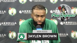 Jaylen Brown Says Marcus Smart Play Wasn't Dirty | Celtics Postgame