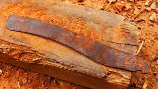 Tool Restoration Rust Removal:​​ Making Ninja Swords From Old Rusty Metal