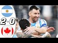 Argentina vs Canada 2-0- All Goals & Highlights - Copa America 2024