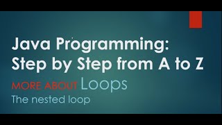 #32 Nested loops example | Java Programming: Step by Step from A to Z