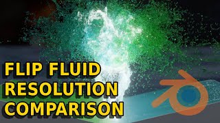 Flip Fluid Resolution Comparison Blender