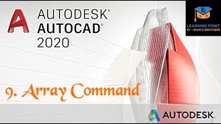 #9. Array command|Rectangular Array|Polar Array|Autocad Tutorial In Hindi