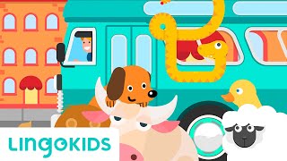 Wheels On The Bus with ANIMALS 🚌 🐶  Songs for Kids | Lingokids