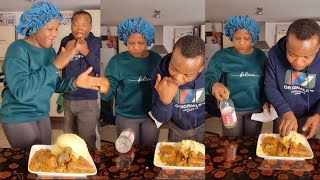 FLIP AND EAT CHALLENGE 😋 ON AFRICAN FOOD MUKBANG ASMR SHOW 😋 OGBONO/OKRA \u0026 FUFU