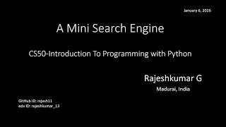 CS50P - A Mini Search Engine using Python