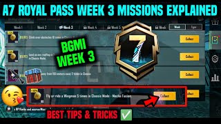 BGMI WEEK 3 MISSIONS / A7 WEEK 3 MISSION / WEEK 3 MISSION BGMI / A7 RP MISSION WEEK 3 EXPLAINED