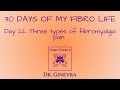 Day 22: Three types of fibromyalgia pain