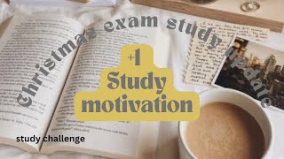 Christmas exam study update of a +1 science student|study motivation|new month planning|challenge