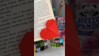 DIY paper origami heart bookmark 💌