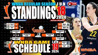 WNBA Standings 2024 June 18 | WNBA Schedule June 19, 2024 | WNBA game results June 18, 2024