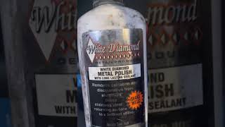 White diamond chrome wheel cleaner and polish