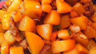 土豆肉粒 薯仔肉粒 Super Easy Potatoes With Minced Meat