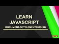 Learn Javascript | document.getElementById(Id)