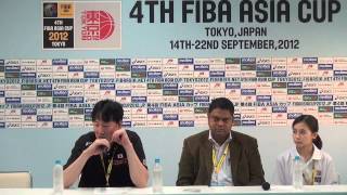 【第4回FIBA ASIAカップ】　IRI vs JPN 試合終了後 　記者会見：HC