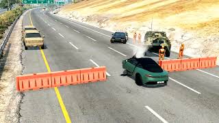 Cars vs Bollards #4 Destruction of the car – BeamNG Drive 2