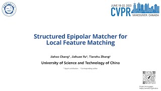 CVPR 2023 Image Matching Workshop: Structured Epipolar Matcher for Local Feature Matching