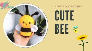 #105 | How to crochet amigurumi cute BEE | Crochet amigurumi Animals | Free Pattern | AmiguWorld