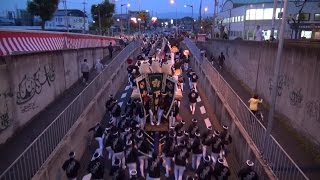 岸和田南掃守地区だんじり祭り（曳き出し）2014年10月11日