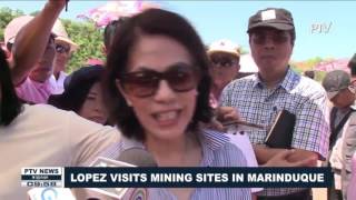 DENR Sec. Lopez visits mining sites in Marinduque