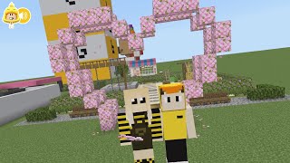 BBIBBI DAN @MCGG MEMBUAT TAMAN BERMAIN PENUH ❤🧡💛 DI MINECRAFT