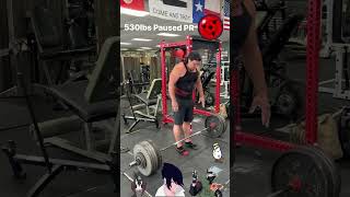 530lbs for a huge paused deadlift PR #strength #power #exercise #training #health #pr