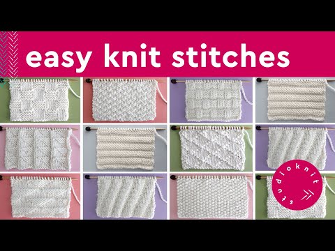 KNIT STITCH PATTERNS FOR BEGINNERS ► Day 12 Absolute Beginner Knitting Series KNIT STITCH PATTERNS FOR BEGINNERS ► Day 12 Absolute Beginner Knitting Series
