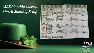 Plan With Me: March Monthly Setup in 'MAE Planner' with Monthly Inserts