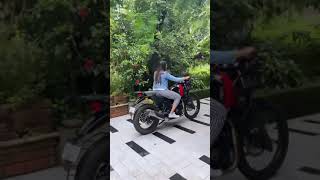 വീണതല്ല 😂🤣 ഒരു ഓവറാക്കൽ ആഭരത 🤩🤪 abhi. murali ⚡️starmagic actress 💕 bike ride #himalaya #ridergirl