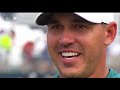 brooks koepka is presented the wanamaker trophy 2018 pga championship