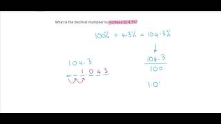 Multiplier for % of vs % increase or decrease