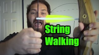 Traditional Archery Shooting Tip | Tighter Groups with String Walking!