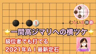 級位者でも打てる【2021年AI最新定石🌟】一間ジマリへの横ツケ