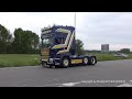 truckshow flakkee 2018 with sneepels new generation scania v8 open pipes