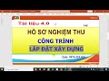 hỒ sƠ nghiỆm thu cÔng trÌnh lẮp ĐẶt xÂy dỰng