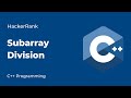 Subarray Division HackerRank Solution in C++