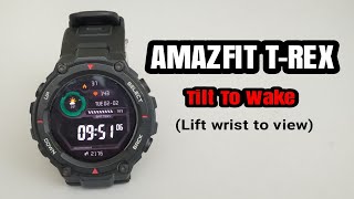 Amazfit T-Rex | How to enable Lift Wrist to View  Feature